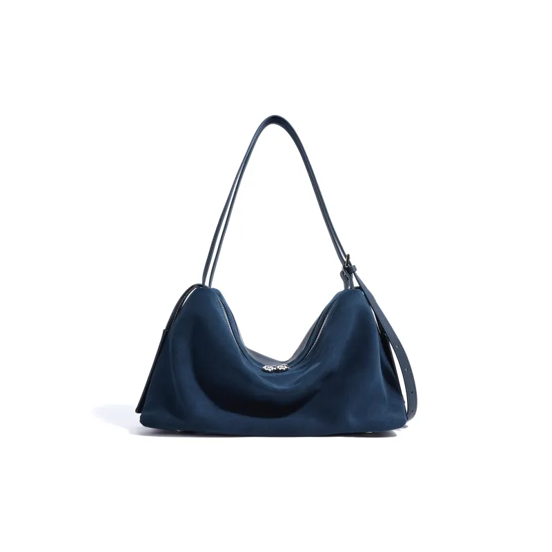 COURONNE Matte Cow Leather Handbag, Shoulder Bag Regular Women's Dark Brown/Blueberry Purple/Dark Coffee/Graphite Blue-11