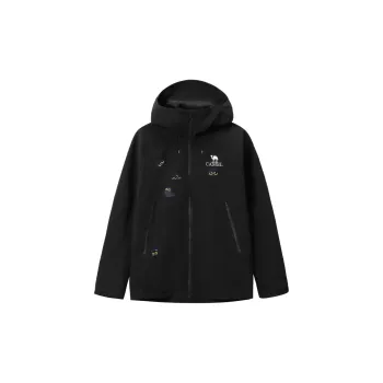 CAMEL All weather Waterproof And Windproof To Keep Warm Windbreaker Jacket Unisex Black
