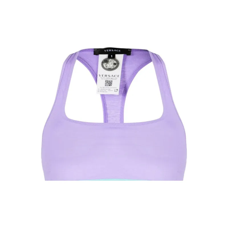 VERSACE Greca Border Sports Bra 'Lilac'-3