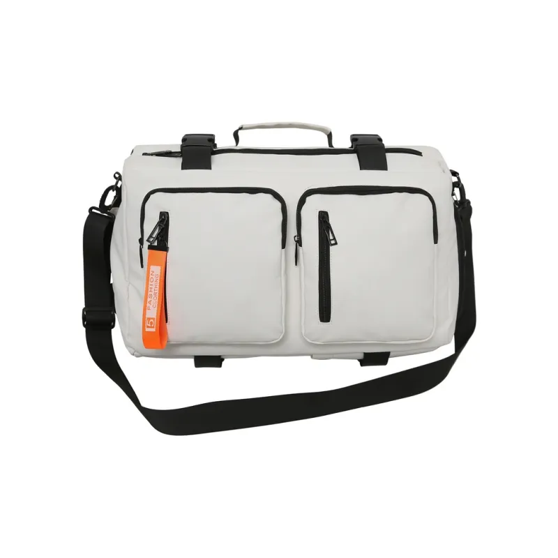 Deli Bear PU Backpack Regular Unisex White/Gray/Black-0