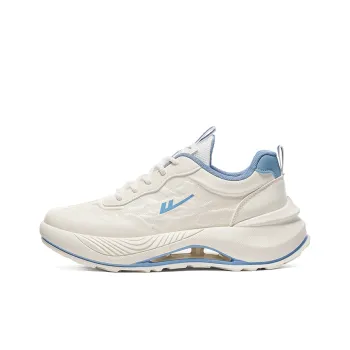 Warrior Anti Slip Wear Resistant Lightweight Coverage Low Top Casual Running Shoes Men's Beige Blue