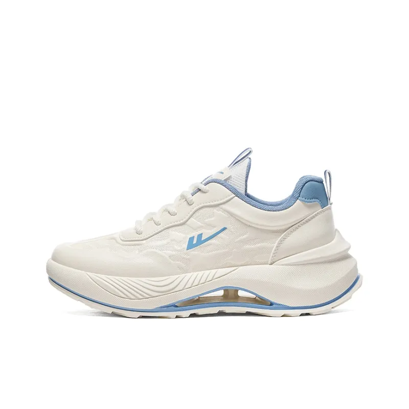 Warrior Anti-Slip Wear-Resistant Lightweight Coverage Low-Top Casual Running Shoes Men's Beige Blue-0