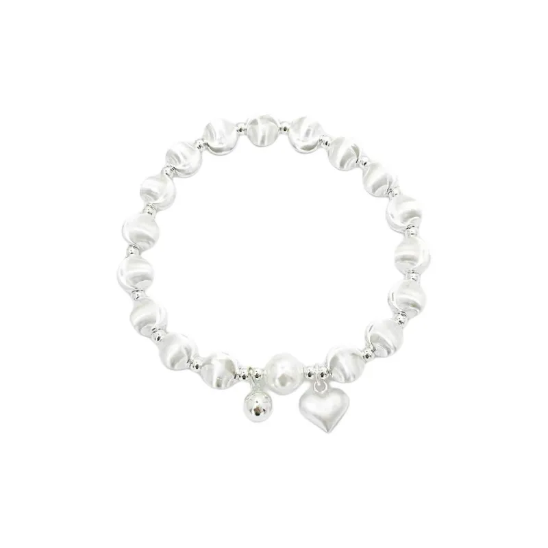 Kim Heng Hee S 990 Silver Instagram Style Minimalist And Versatile Wristband Women's-0
