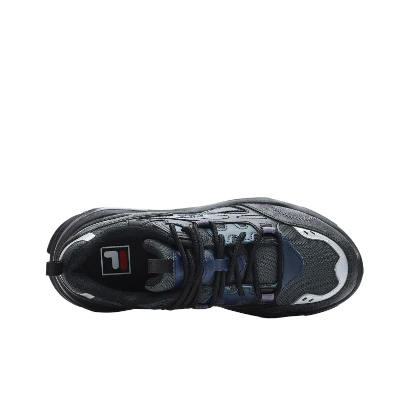 FILA Collina Wear resistant And Lightweight Mid Top Casual Shoes Women's Black-3