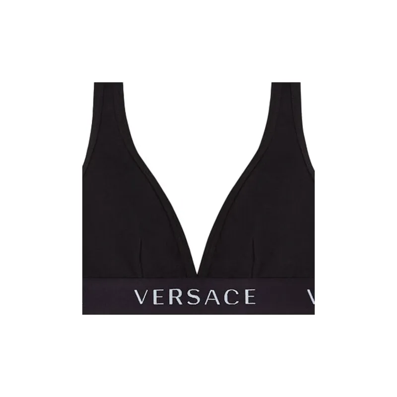 VERSACE Logo Detailed Sleeveless Bra-4