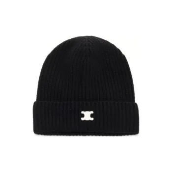 CELINE Triomphe Beanie In Heritage Cashmere