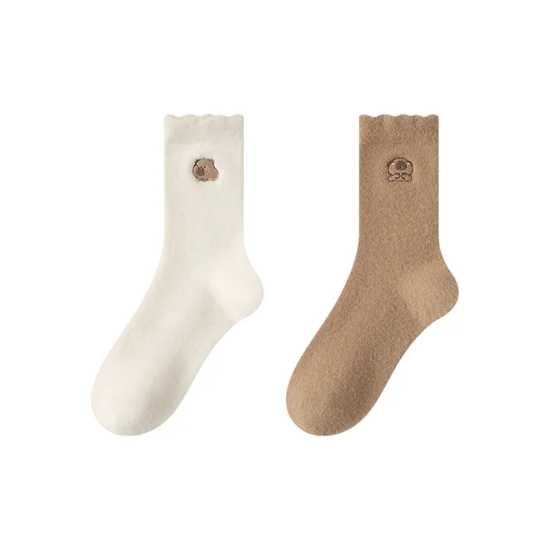 XXLLG Mid Calf Socks Women's 2 Pack-4
