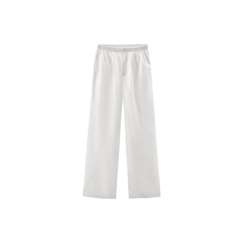 ZARA Pajama Pants Women's White-0
