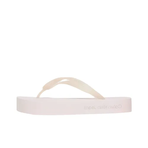 CALVIN KLEIN Flip Flops Women's Beige
