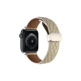 Diamond Pattern Folding Clasp Magnetic Genuine Leather, Starlight