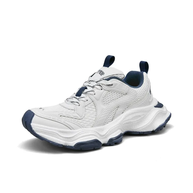 SK.TRIP Cushioned Wear-Resistant Supportive Lightweight Height Increasing Low-Top Running Shoes Unisex Titanium Gray-41
