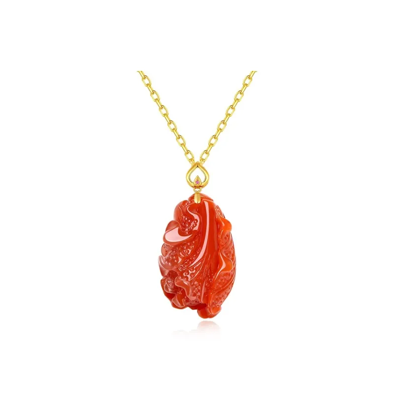 QIAOWUQIAONV Southern Red Agate Necklaces Women's-0