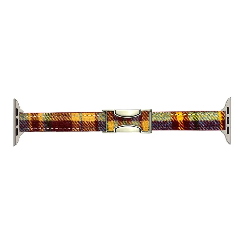 ZHENGGUANG Watch Band Apple Compatibility Woolen, Genuine Leather Material-19