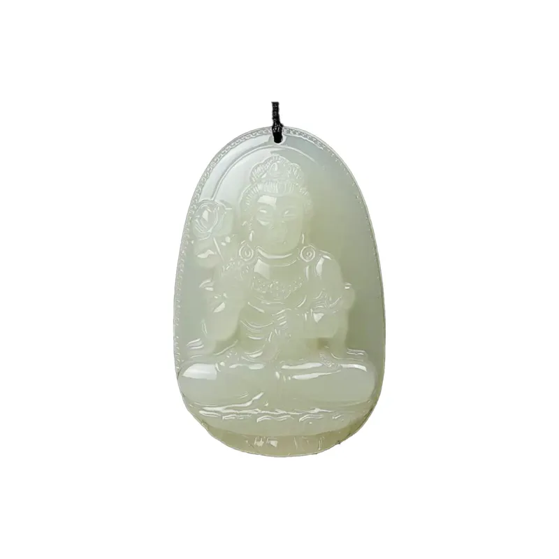 YULONGFEITIAN Hetian Jade Pendants Green Jade Unisex-4