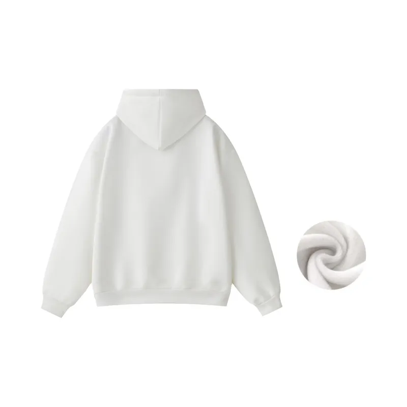 JINBEILE Sweatshirt Unisex White Heather Gray-16