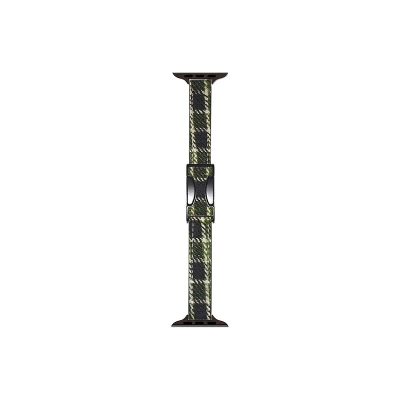 ZHENGGUANG Watch Band Apple Compatibility Woolen, Genuine Leather Material-0