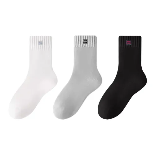 H YXIANG Mid Calf Socks Men's 3 Pack