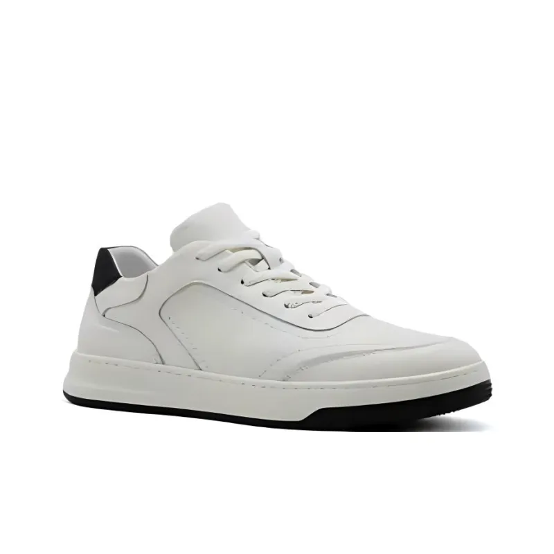 Auron Anti Slip And Wear Resistant Breathable Low Top Skateboard Shoes Men's White-1