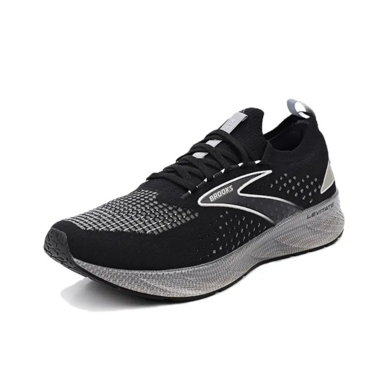 Brooks Levitate StealthFit 6 Anti-Slip Wear-Resistant Low-Top Running Shoes Men's Black-2