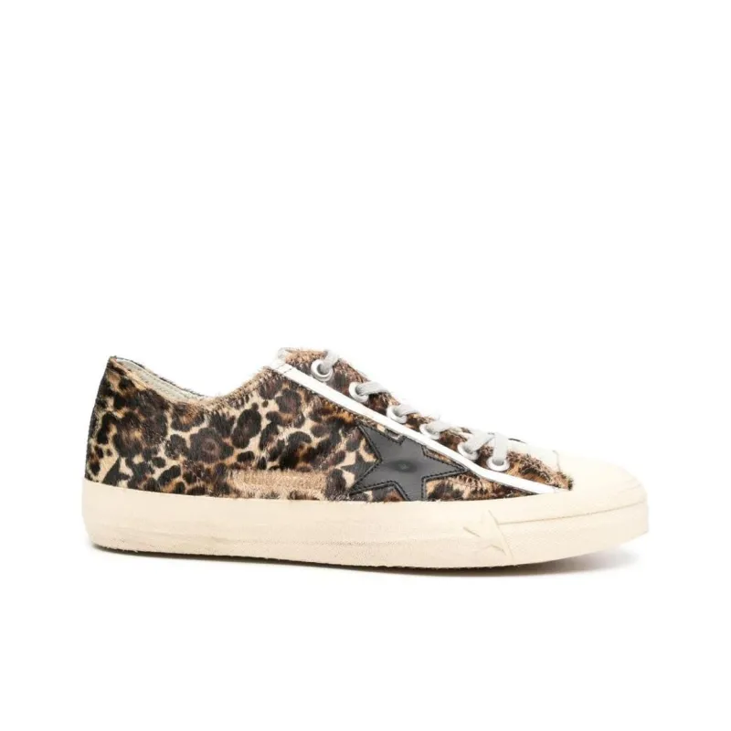 Golden Goose V-Star Leopard-print Sneakers-1