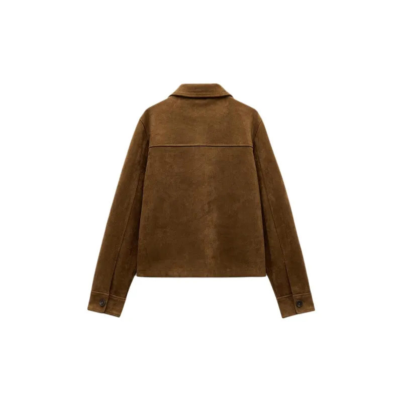 ZARA Jackets & Coats Women's Brown-1