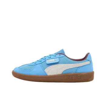 MANCHENGZUQIUJULEBU x PUMA Palermo Anti Slip Wear Resistant Low Top Skateboard Shoes Unisex Blue