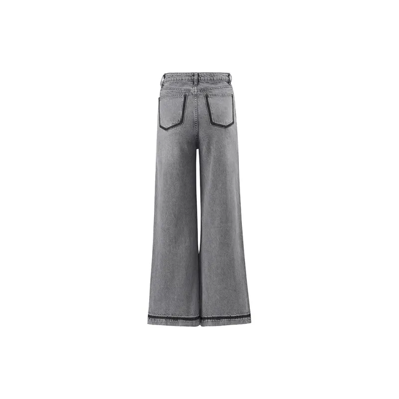 Wen Shan Jeans Women's Gray Pants-1