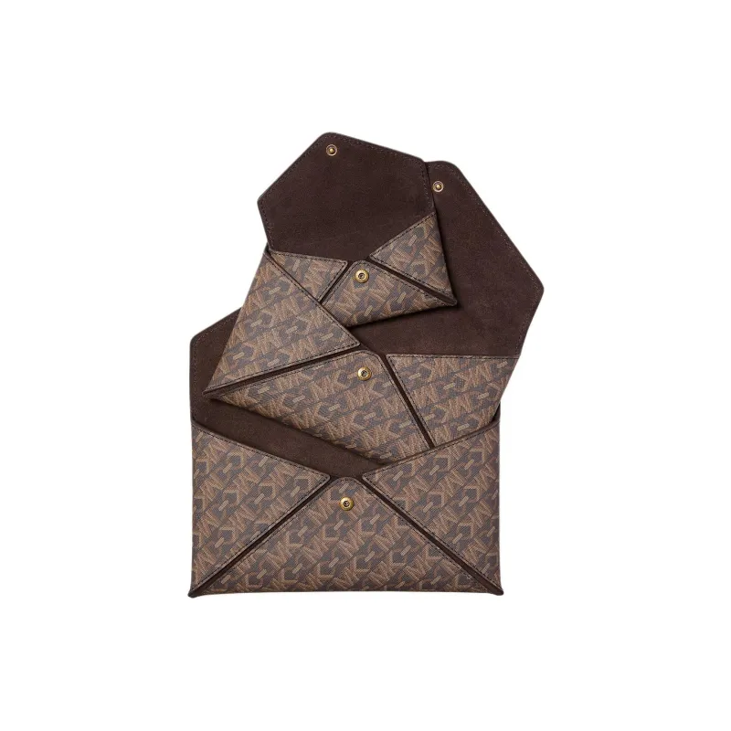 MICHAEL KORS Jordi Coated Canvas Small Lazy Bag Wallet Unisex Brown-2
