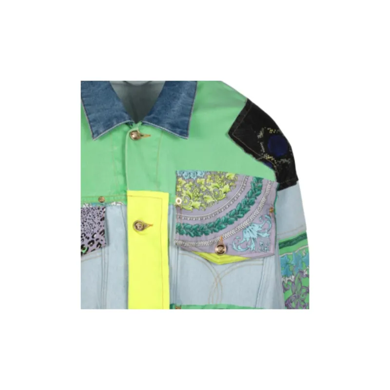 VERSACE Patchwork Denim Jacket-2