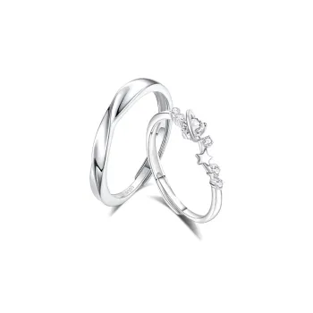 NVBBK Sterling Silver Rings Unisex