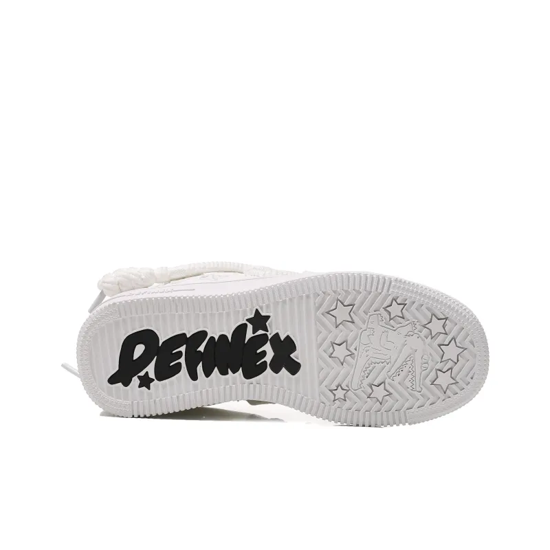 DEFINEX Skateboard Shoes Unisex Low Top White-6