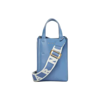 MARNI Calfskin One Shoulder Handbag Nano Women's Light Blue