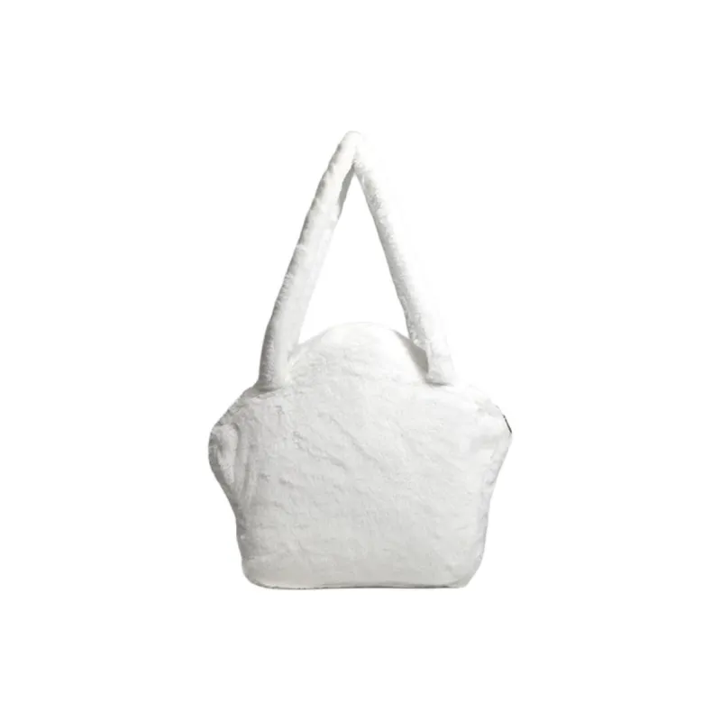 NX DOUGHNUT Plush Shoulder Bag Women's White-3