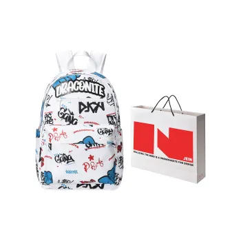 DRACONITE Polyester Student Backpack Regular Unisex Dazzling Color White