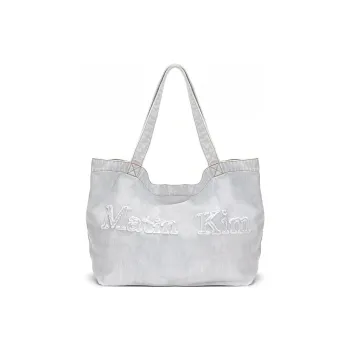 MATIN KIM Cotton Tote Bag, Shopping Bag, Handbag, Shoulder Bag Tubas Women's Sky Color