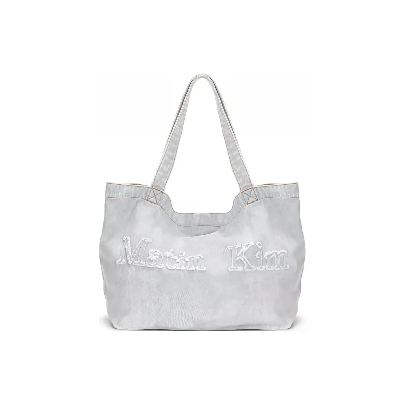 MATIN KIM Cotton Tote Bag, Shopping Bag, Handbag, Shoulder Bag Tubas Women's Sky Color-0