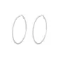Silver Zircon Hoop Earrings 1 Pair[Tubas]eh-3392.ebC