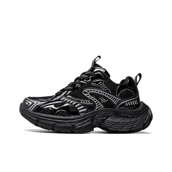 NFL Los Angeles Rams Height Increasing Wear Resistant Low Top Chunky Sneakers Unisex Black