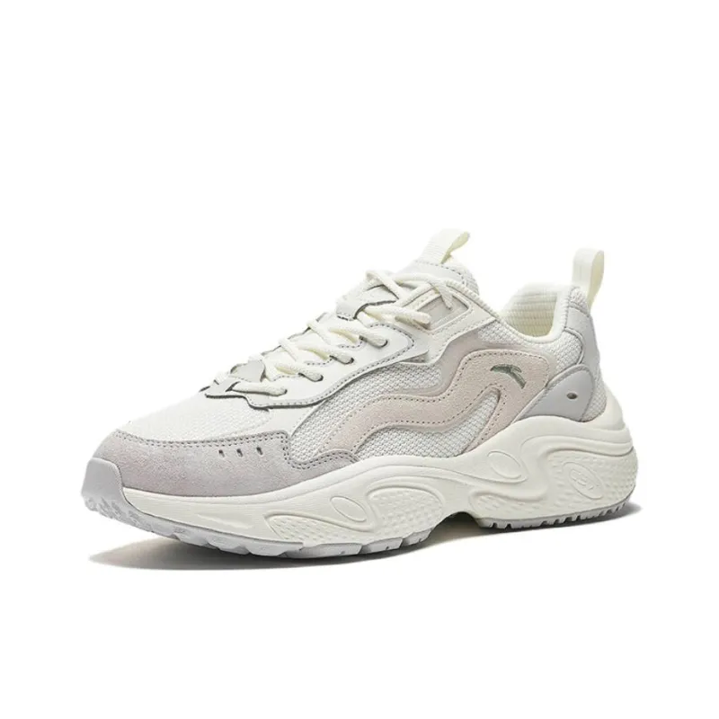 CHAOJIANTA Anti Slip And Wear Resistant Height Increasing Low Top Chunky Sneakers Men's White Beige-1