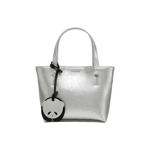 Miao Di Cow Leather Handbag Shoulder Bag Crossbody Bag Small Size Women's Shimmering Silver