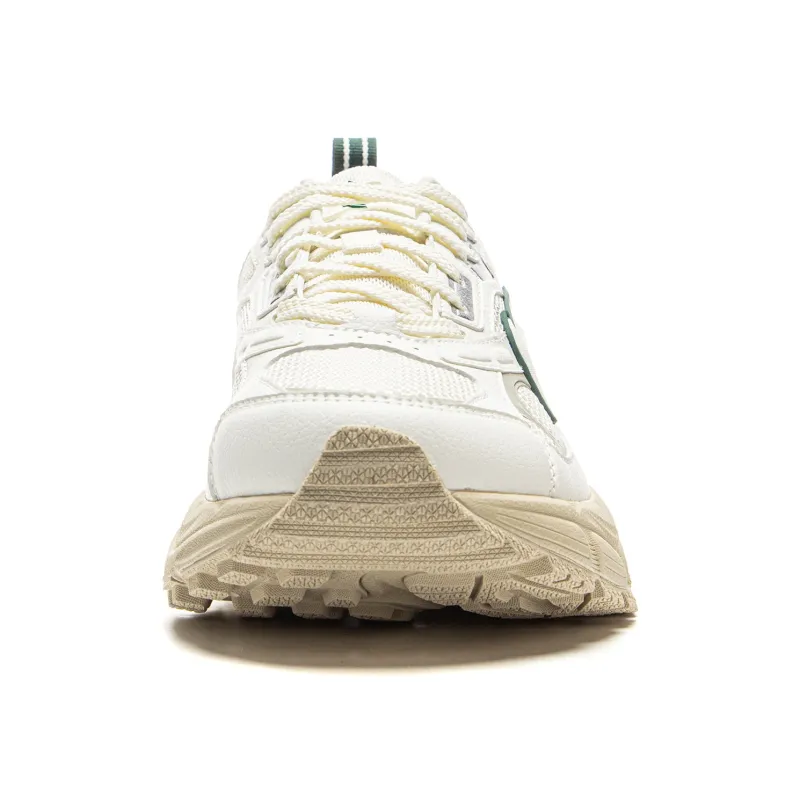 LiNing Star Ring Cushioning, Slip Resistant, Abrasion Resistant, Breathable Low Top Casual Shoes Men's White Green-4