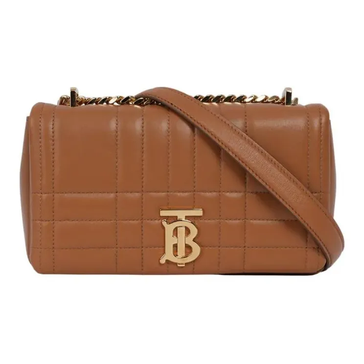 Burberry Lola Bag Lambskin Shoulder Bag Trumpets Women's Maple Brown-0