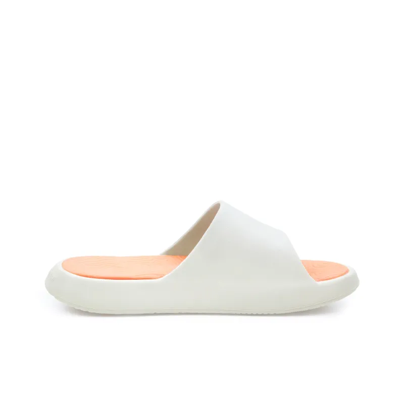 PEAK Tai Ji1.0 Quiet Slip Resistant Odor Resistant Slide Slippers Men's White Orange Green-1