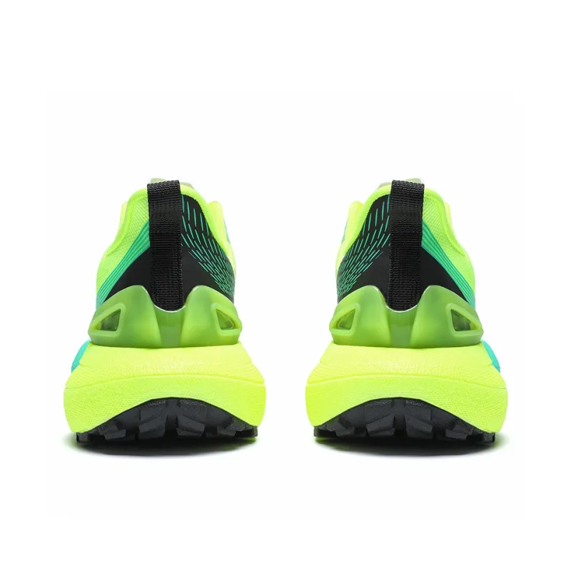 Meiretu Slip Resistant, Abrasion Resistant, And Balanced Low Top Casual Sprint Running Shoes Men's White Green-3