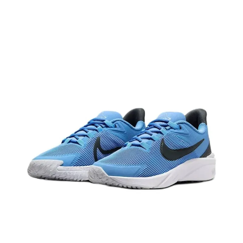 Nike Star Runner 4 Anti Slip Wear Resistant Low Top Kids' Running Shoes Blue/Black Unisex-2