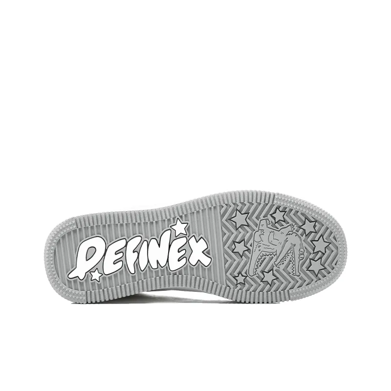 DEFINEX Low-Top Skateboard Shoes Unisex White-6