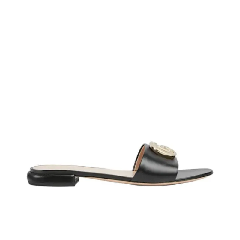 GUCCI Slide Slippers Women's Black-1