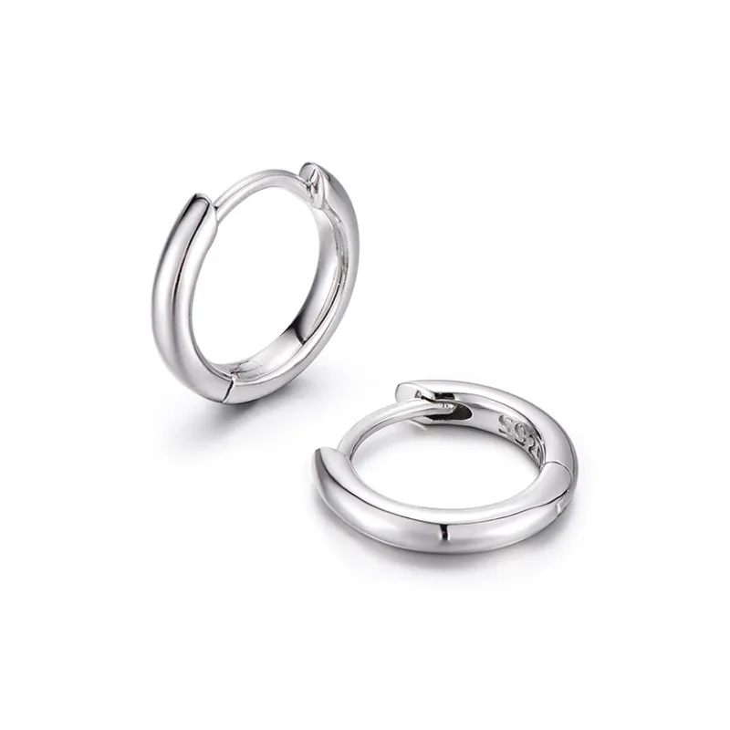 IDEAGEMER S925 Silver Earrings Men's-12