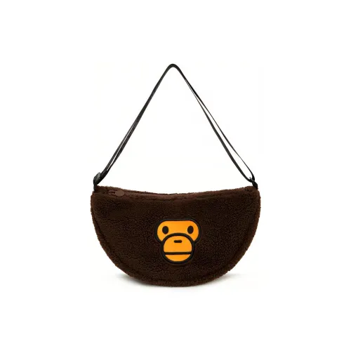 BABY MILO STORE BY A BATHING APE Fabric Shoulder Bag, Crossbody Bag Regular Unisex Brown