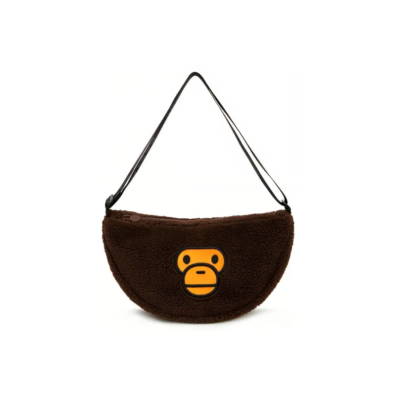 BABY MILO STORE BY A BATHING APE Fabric Shoulder Bag, Crossbody Bag Regular Unisex Brown-0